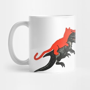 cat and dinosaur Mug